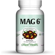 Maxi Health Mag 6 – Magnesium & Vitamin B6 Supplement for Heart & Muscle Health – 60 Vegetarian Capsules