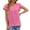 Pink, variant on WIZUTIZ Corset Tops for Women up to 30% Off Plus Shirts Short Sleeve Loose Fit Athletic Solid Tshirts Summer-Beach Ladies Blouse Holiday Beach Trendy Tops Oversize Lightweight V-Neck T-shirt Hot Pin