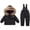 Black, variant on Kids Ski Suit Set - Puffer Ski Jacket and Snow Bib Pants, 2 Piece Outdoor Winter Snowsuit (Black, 18-24 Months)