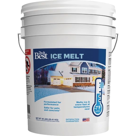 SIM Supply Do it Best 45 Lb. Snow And Ice Melt Pellets 3101825 — Residential Use, Standard Application