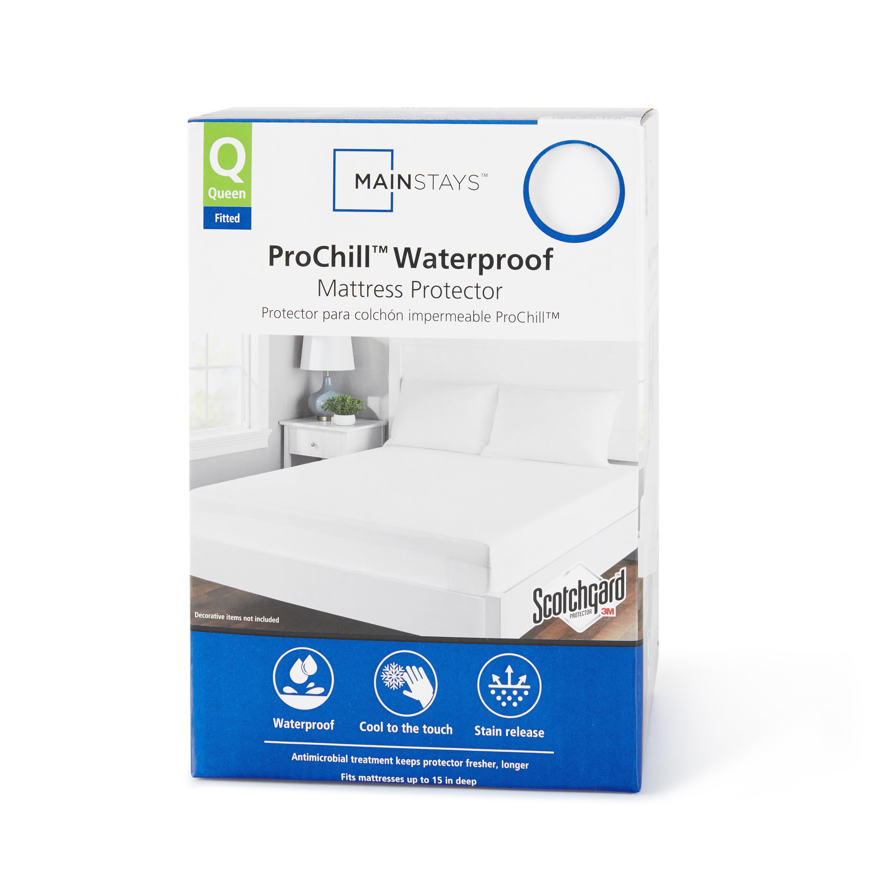 Quilted Mattress Pad Fits Any Mattress Style Freshness Protection Queen & King 