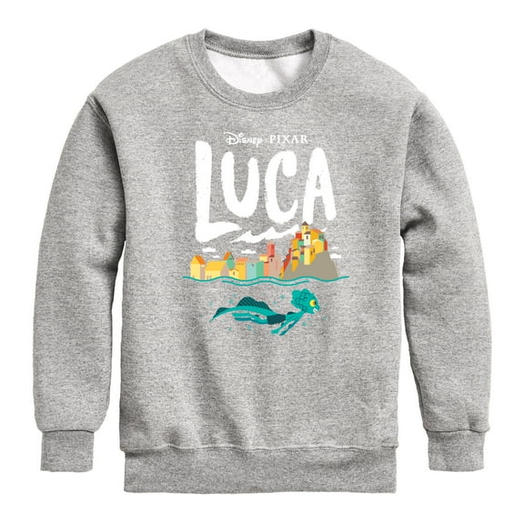 Luca - Coastal Sea Monster - Toddler And Youth Crewneck Fleece Sweatshirt