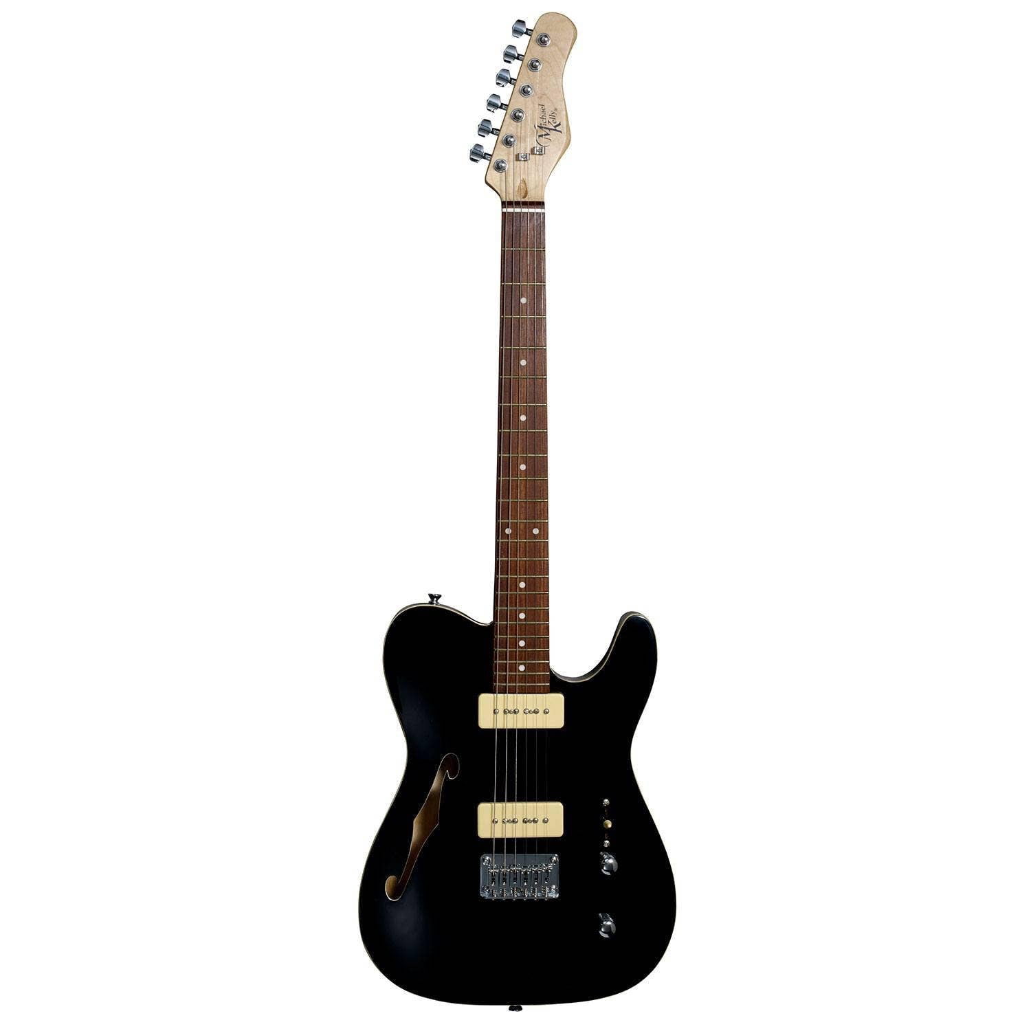 Michael Kelly 59 Thinline Semi-Hollow Electric Guitar (Gloss Black)