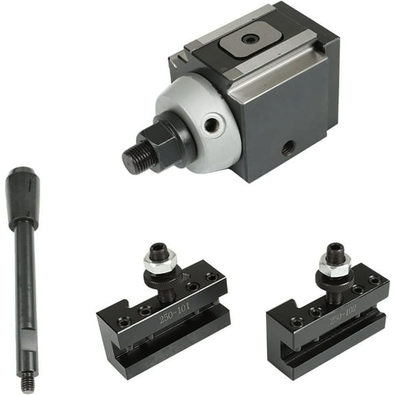 findmall 3Pack 250-100 250-101 250-102 AXA Tool Post Set Piston Type Quick Change Tool Post Set