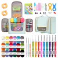 thumbnail image 1 of Kit de ganchillo Yarniss con bolsa, 18 madejas de hilo y 12 ganchos, 1 of 7
