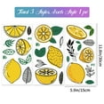 thumbnail image 2 of 1set 3pcs PVC Waterproof Decorative Stickers Self Adhesive Decals for Furniture Decoration Lemon 15x30cm, 2 of 8