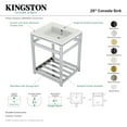 thumbnail image 6 of Kingston Brass VWP2522A5 Quadras 25" Ceramic Console Sink with Steel Base and Shelf (1-Hole), White/Oil Rubbed Bronze, 6 of 7