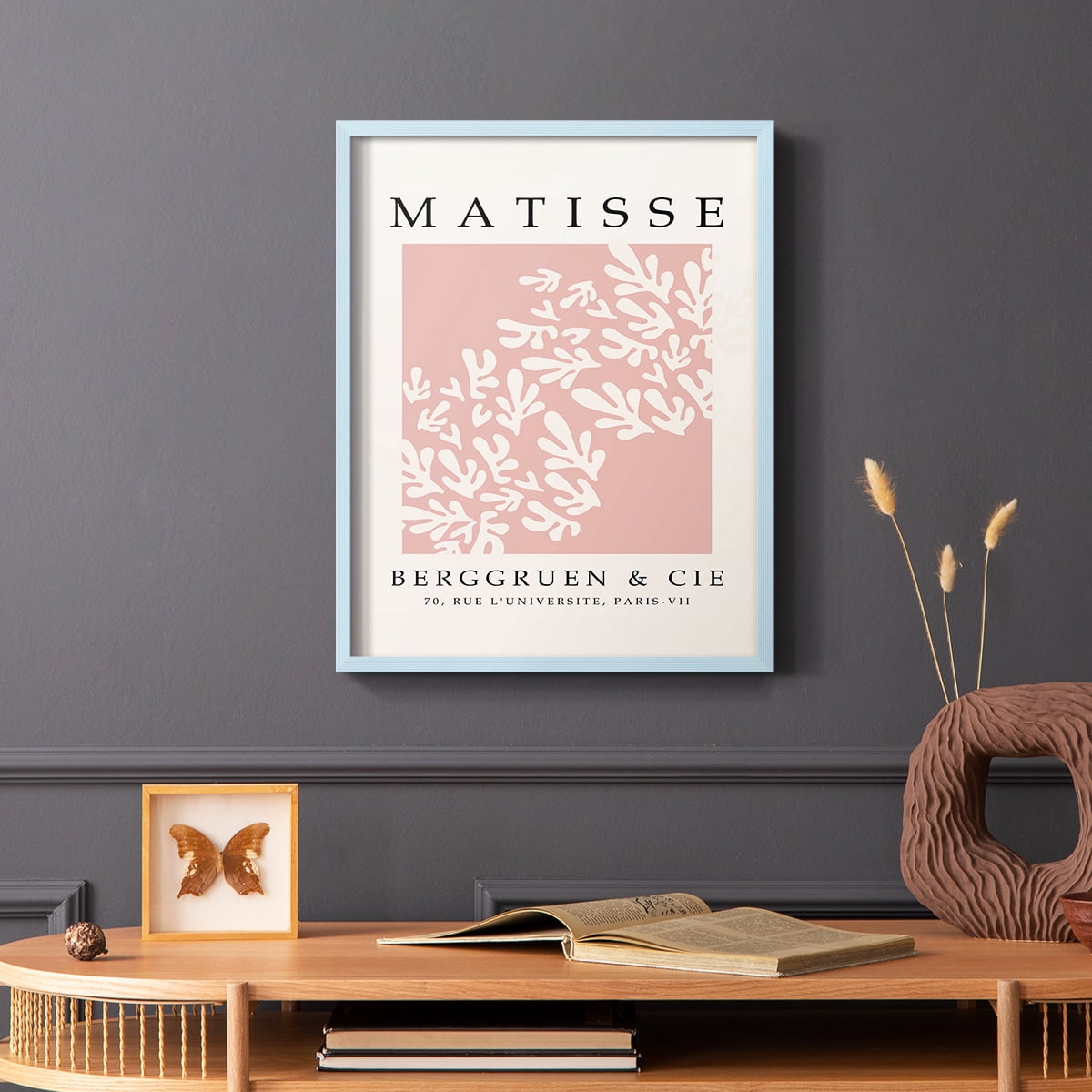 Matisse CXXIX Framed Print in Blue Solid Wood 8 x 10 Framed Print