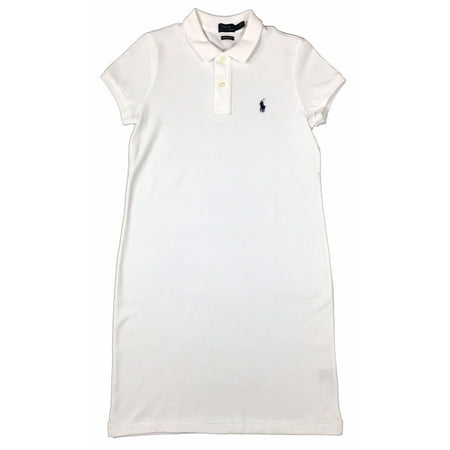 Ralph Lauren Polo Womens Pony Logo Mesh Mini Dress Navy/White/Pink/Blue New (White,XL)