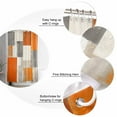 thumbnail image 5 of Small Stall Shower Curtain 48x72 Inch Narrow Half Size Burnt Orange Bath Curtains Bathroom Decor Grey Modern Abstract Art Oil Painting Geometric Waterproof Shower Curtain Set with Hooks 48 Inch, 5 of 6