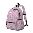 thumbnail image 2 of Unicorn Flamingo Pattern Backpack for School,Schoolbag with Adjustable Shoulder Straps & Padded Back,13.4"x11"x4.7", 2 of 6