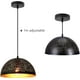 thumbnail image 5 of Lámpara colgante de metal industrial, lámpara colgante vintage, lámpara de techo de mimbre de oro negro, lámpara de techo de metal, lámpara de techo retro E27 para sala de estar,, 5 of 5