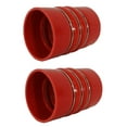 thumbnail image 3 of 2 x Silicone Red Hump Hose Charge Air Cooler 4" X 6" Truck Peterbilt Kenworth, 3 of 4