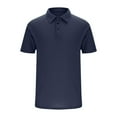 thumbnail image 2 of Blusa y camisa de manga corta con cuello vuelto para hombre, informal, de moda, de manga corta, lisa, con cuello vuelto, deportiva, sin mangas, de poliéster., 2 of 7