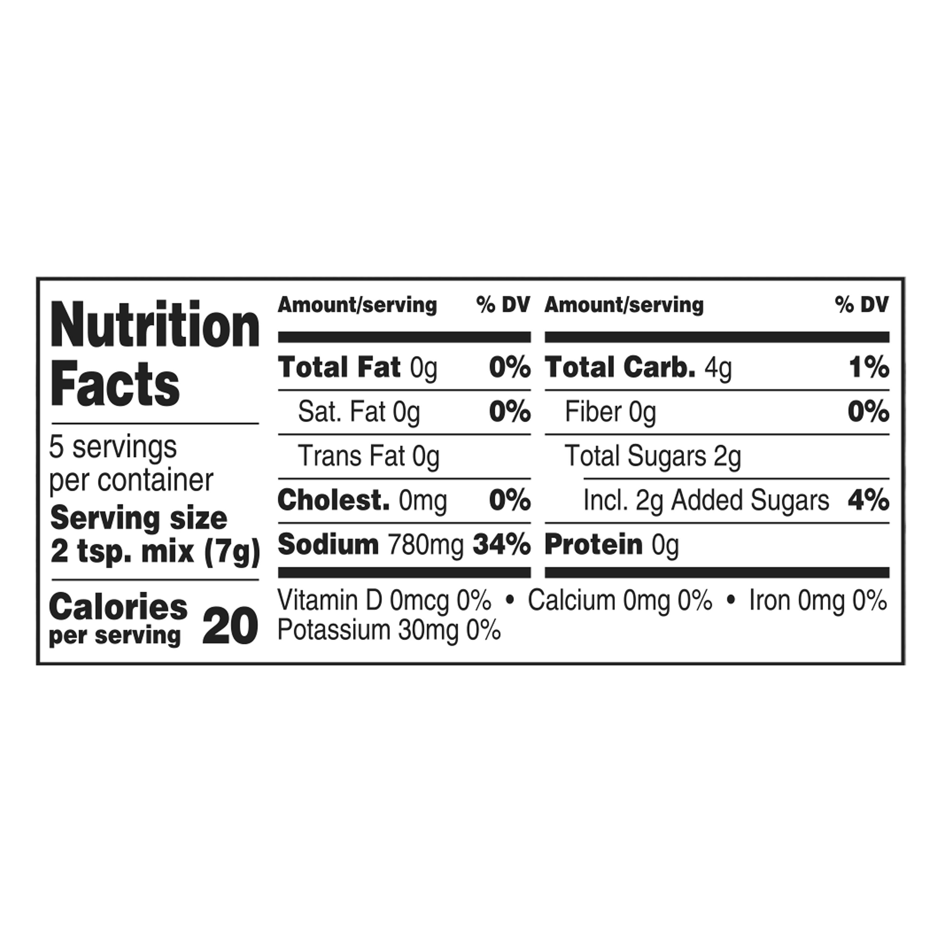 Great Value Salt & Vinegar Wing Seasoning Mix, 1.25 oz