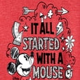 thumbnail image 3 of Disney - It Was All Started By Mouse - Women's Short Sleeve Graphic T-Shirt, 3 of 5