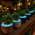 thumbnail image 5 of POLISE Spaces 200 Pack Glow in the Dark Garden Pebbles Colorful Luminous Stones Solar Powered Waterproof Decor for Outdoor Pathways Landscaping and Aquariums, 5 of 7