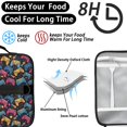 thumbnail image 4 of Game Controller Black Pattern Insulated Lunch Bag with Shoulder Strap and Bottle Holder,Bento School Lunch Bag Box,11x9.5x3.5 Inches, 4 of 5