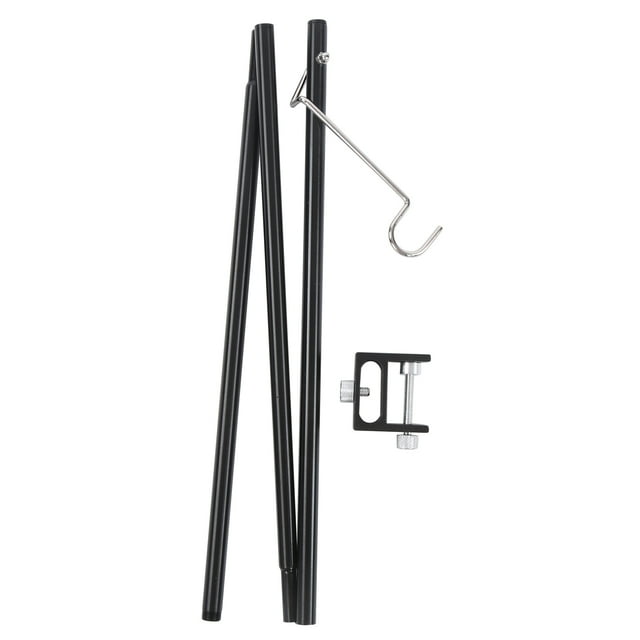 Camping Lantern Stand, Camping Lantern Pole Portable Bottom Fixing Clip With Storage Bag For Camping