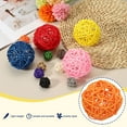 thumbnail image 3 of Uxcell 24 Pcs Wicker Rattan Balls 3.1 Inch Rattan Decorative Balls Vase Fillers for Wedding Party Centerpiece Bowls Home Decoration, Orange, 3 of 5