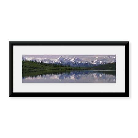 Framed Art Print, Wonder Lake Denali National Park AK USA by Panoramic Images, 25-7/8" x 9-7/8"