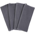 thumbnail image 1 of 100% Cotton Waffle Weave Kitchen Dish Towels, Ultra Soft Absorbent Quick Drying Cleaning Towel, 13x28 Inches, 4-Pack, Dark Grey, 1 of 7