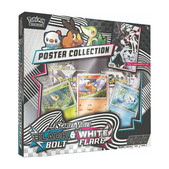 Cartas Colecionables Pokémon TCG Escarlata y Púrpura Fulgor Negro y Llama Blanca Unova Poster Collection en Español 1 Pieza