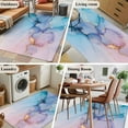 thumbnail image 5 of Hallway Runner Rugs 2.7x5 Ft, Marble Pink Blue Purple Non Slip Area Rugs for Kitchen Bedroom Entryway, Modern Abstract Art Ink Painting Washable Carpet Runner Rug Floor Mats for Bedroom Home Decor, 5 of 9