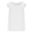 thumbnail image 5 of RMGVDSD Womens Tee Shirts Womens Lace Tops Pleated Short Sleeve Shirts Summer Business Casual Dressy Blouses Summer Tops Blouses, 5 of 6