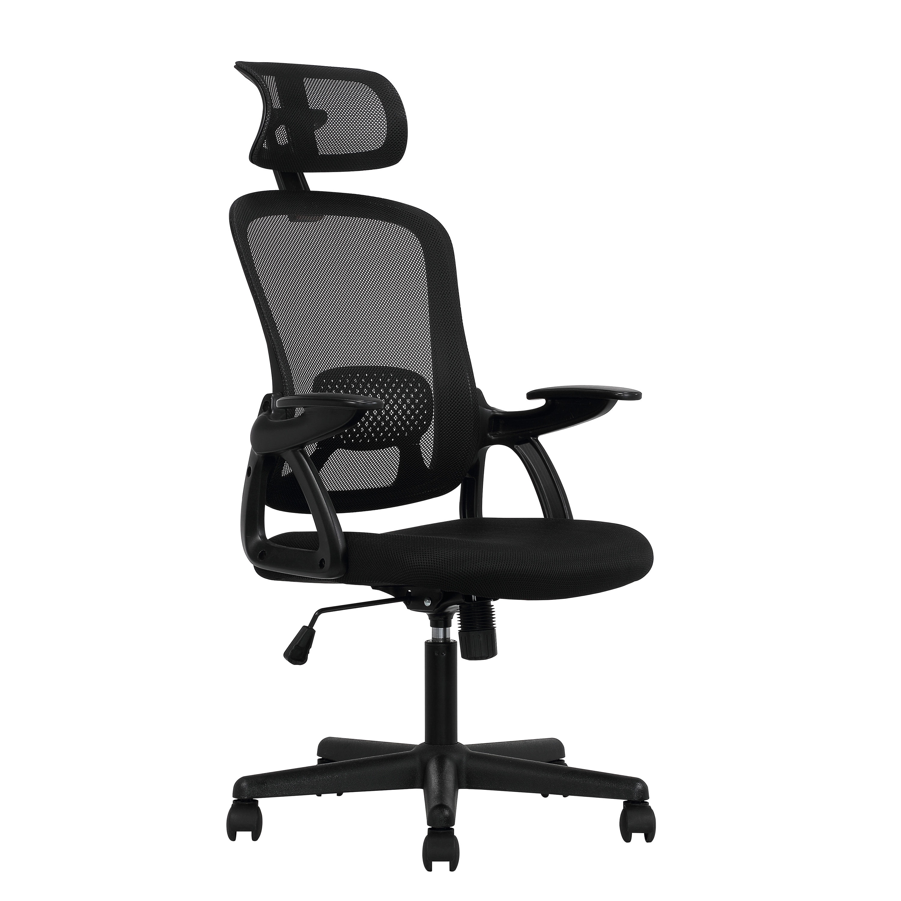 Mainstays Ergonomic Mesh Back Task Office Chair with Flip-up Arms, Black  Fabric, 275 lb