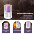 thumbnail image 3 of Lámpara Para Matar Insectos Lámpara Tipo de succión Bug Zapper Trampa de insectos eléctrica recargable USB para verano al aire libre, 3 of 5