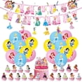 thumbnail image 5 of Disney Princess-Juego de vajilla para Decoración de cumpleaños, vasos de papel de nieve blanca, platos, mantel, globos, regalos para bebés, 5 of 5