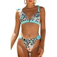 thumbnail image 6 of Alove Women Tie Shoulder Bikini Swimsuits Deep V High Cut Bathing Suits Swimwear, 6 of 6
