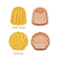 thumbnail image 5 of 5Pcs/Set Cookie Cutter Stamp Shell Shaped Madeleine Fish Chestnut Toast Pattern Biscuit Mold Set Hand Pressure Fondant Cake Tool, 5 of 6