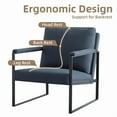 thumbnail image 4 of Parlor Dream Metal Frame Accent Armchair with Ergonomic Cushioning, Upholstered Armrests up to 300Ibs Ideal for Living Room, Bedroom, 4 of 8