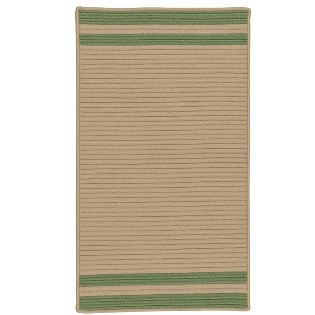 Colonial Mills Rug DE45R036X060S Denali End Stripe Braided Area Rug Moss Green - 3 x 5 ft.