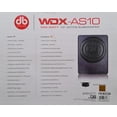 thumbnail image 4 of Subwoofer Amplificado DB Drive WDX-AS10 900 Watts 10 Pulgadas 4 Ohms DB Drive WDXAS10, 4 of 8
