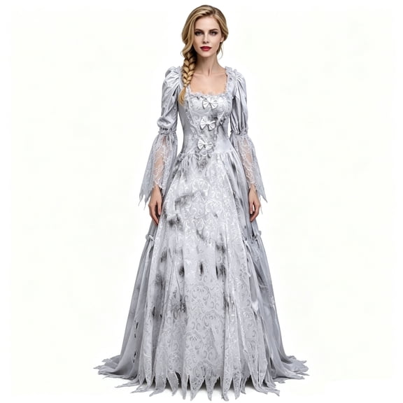 For Women Zombie Ghost Bride Dress Cosplay Costume Scary Outfit Halloween Costumes