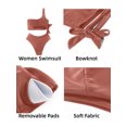 thumbnail image 6 of MOSHU One Shoulder Womens Bikini Sets High Waisted Bathing Suits for Women Tie High Cut Swimsuits, 6 of 6