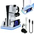 thumbnail image 1 of Sehawei PS5/PS5 Slim Stand and Cooling Station with RGB Lighting and 3 Level Cooling Fan,Charging Dock for PS5 Edge Controller and PS Portal,Remote Control and Headset h, 1 of 7