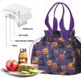 thumbnail image 4 of Magical Pumpkin Castle Halloween Pattern Drawstring Lunch Bag Women - Drawstring Lunch Bag Insulated for Work Office - Stain-Resistant Large Lunchbags for Women with Multi-Pockets, 4 of 6