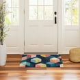 thumbnail image 3 of Yayeee Doormat for Indoor Entrance 32" x 20" Non Slippery Floor Rug, Blue Cubes, 3 of 8