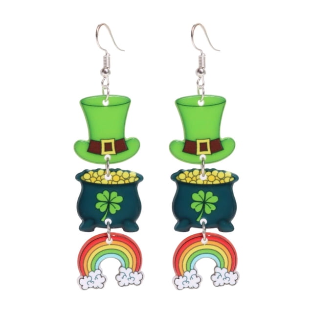 Pendientes de joyas de pendientes de St Pendientes acrílicos para la fiesta de Navidad del club Estilo a
