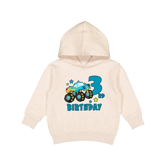Inktastic 3rd Birthday Monster Truck Toddler Hoodie