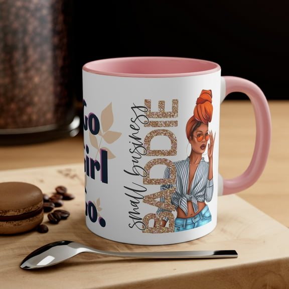 Small Business Baddie Girl Accent Coffee Mug, 11oz