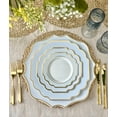 thumbnail image 4 of " OCCASIONS " 50 Plates Pack (25 Guests)-Heavyweight Wedding Party Disposable Plastic Plate Set -(25x10.5'' Dinner + 25x8'' Salad/dessert (Imperial Blue & Gold), 4 of 10
