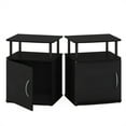 thumbnail image 3 of Furinno Tidur Utility Design Nightstand, Bedside Table, Black, Set of 2, 3 of 5