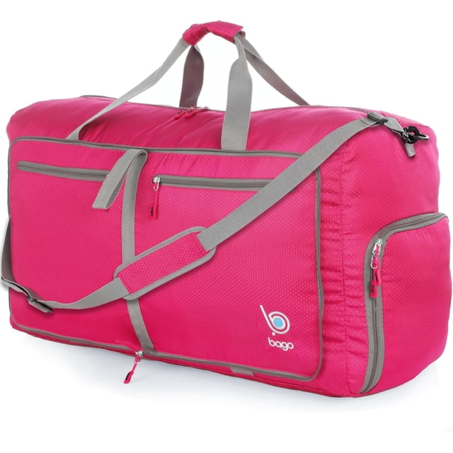 Bolsa de lona Bago, grande, 80 litros, para viajes de mujeres y hombres con bolsa de zapatos