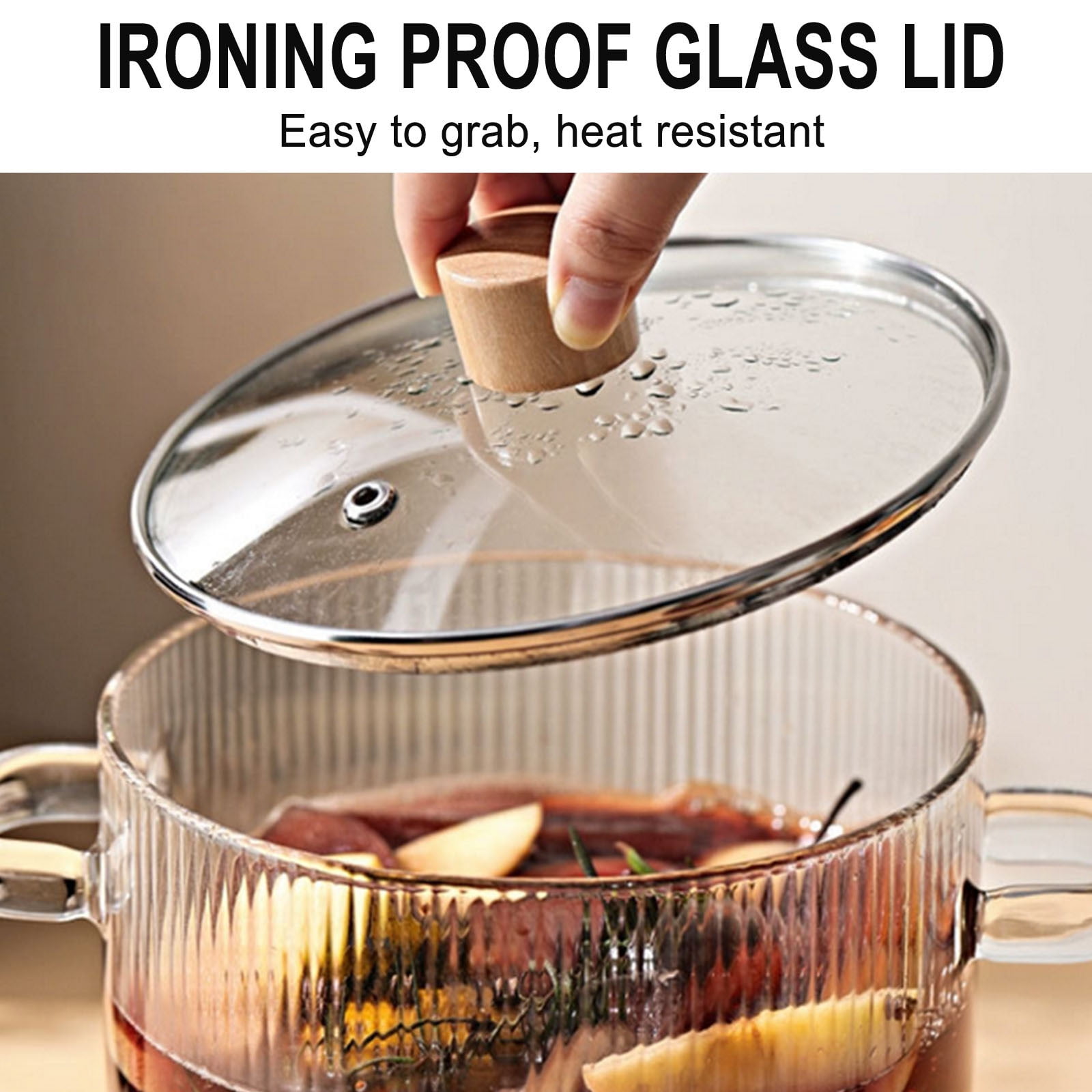 Marmite En Verre Marmite 1.5L Casserole En Verre Résistant À La