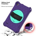 thumbnail image 7 of Fire 7 Tablet Case For Kids with Adjustable Shoulder Strap, Dteck 360 Rotating Stand Full Body Shockproof Protective Case Cover with Hand Strap for Kindle Fire 7 (2015/2017/2019), Purple/Mint, 7 of 7